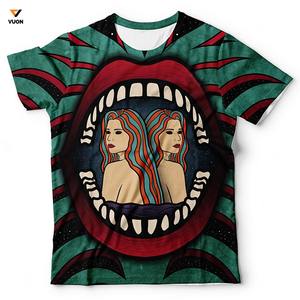 เสื้อยืดคอลูกเรือผ้าฝ้ายลำลองสำหรับผู้หญิงเสื้อยืดเอวลอยพิมพ์ลายซับลิเมชัน - Product Image 5