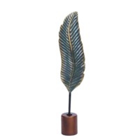Décoration de Noël sur le thème de l'art, pièce maîtresse moderne en métal coloré avec base en bois, mobile, idéale pour les accents de table et la décoration intérieure – Meilleure vente