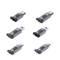 Logo gratis USB C a Micro Adaptador 8 pines Tipo C a Mini USB Plug Converter 480Mbps Keyhole DC Salida para Laptop Cable de disco duro