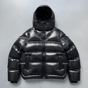 2026 Hot Selling Women's Men's Spring Windproof <b>Quilted</b> Dyed Puffer Jacket Shiny Glossy Zipper Plus Size Outdoor Waterproof - Product Image 3