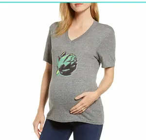 Custom Women Breastfeeding T-Shirt Solid Color Super Soft Material Nursing maternity shirts Wholesale
