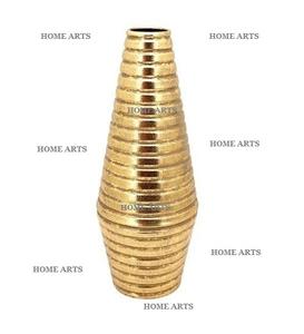 Ensemble de 2 vases à fleurs de mariage de forme ronde en aluminium fait à la main couleur argent et or vases à fleurs pour les meilleures ventes - Product Image 6