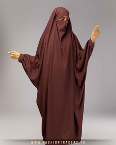 Robe abaya islamique de couleur unie pour femmes musulmanes de grande taille en polyester respirant une pièce à capuche pour jilbab fait à la main vente en gros - Product Image 6