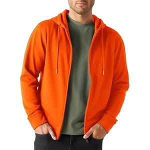 เสื้อมีฮู้ดมีซิปสำหรับผู้ชายผ้าฝ้าย100เปอร์เซ็นต์แบบบางระบายอากาศได้ดีดีไซน์สมบูรณ์แบบสำหรับยิมกิจกรรมกลางแจ้งน้ำหนักเบาสไตล์ไม่ซ้ำใคร - Product Image 1