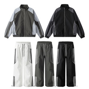 Survêtement sportif unisexe American Vintage en molleton, coupe décontractée, col montant, coupe-vent, séchage rapide, idéal pour l'hiver - Product Image 4