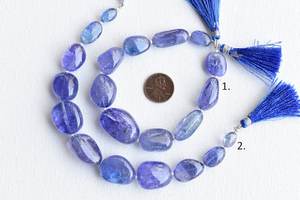 Collar de Tanzanita Natural con Cuentas Pulimentadas, Piedras Azul Violeta, Calidad Excelente AA, Joyería Curativa para Uso Diario - Product Image 5