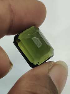 คุณภาพชั้นดีเยี่ยม 100% รูปทรงสี่เหลี่ยมผืนผ้าธรรมชาติเพชรพลอยเพชร Moldavite หลวมแท้สําหรับการใช้เครื่องประดับ - Product Image 5