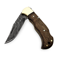Couteau pliant multifonction personnalisé MORTAL SAGA en acier carbone de haute qualité, acier inoxydable, acier Damas, manche en bois