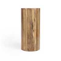 Table de chevet ronde élégante et raffinée à quatre tiroirs, de bonne qualité, en bois massif naturel, tables basses