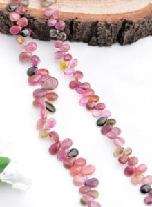 Collana in Tormalina Multicolore a Goccia, Pietra Preziosa Naturale per Creazione di Gioielli Raffinati - Product Image 2