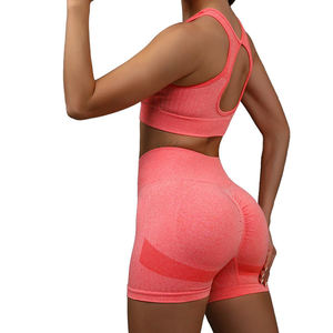 Vêtements de sport grande taille personnalisés en gros Sports Respirant Confort Gym pour femmes Ensemble 2 pièces pour femmes Ensembles pour femmes - Product Image 4