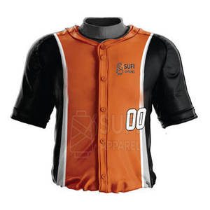 Uniforme de Béisbol Transpirable de Secado Rápido de Alta Calidad, Material 100% Poliéster, Colores y Logotipo Personalizados, Cuello en V para Adultos - Product Image 3
