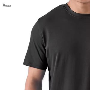 Nueva Camiseta Negra Premium para Hombre, Mezcla de Algodón Suave con Cuello Redondo, Diseño Minimalista para Uso Casual, Venta al por Mayor y OEM - Product Image 6
