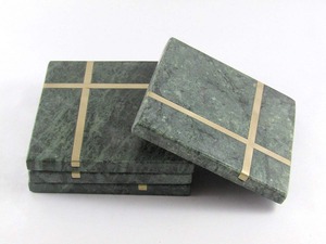 Ensemble de sous-verre incrusté de marbre peint à la main durable et écologique portable le plus demandé pour un usage quotidien et des fêtes au prix d'usine - Product Image 3