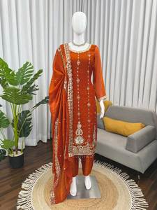 Salwar Kameez en soie non cousu de qualité supérieure, spécial Raksha Bandhan / Tenue ethnique de haute qualité pour les occasions de fête - Product Image 4