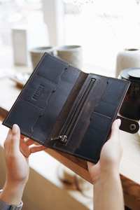 Medium Vintage Leather Women's Handbag with Open Closure Long Zipper <b>Wallet</b> LWM-0036 <b>Cute</b> Girl's New Accessory - Product Image 3