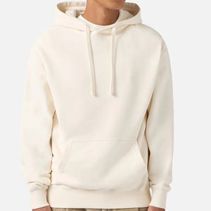 Sudadera con Capucha de Primera Calidad, Moderna y de Alta Demanda, Color Marfil, Cálida para Invierno, de Forro Polar Grueso para Hombre, Venta al por Mayor Personalizada - Product Image 1