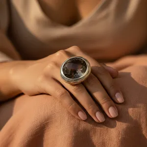 แหวนทอง 14k ประดับโทแพซสไตล์โบโฮ ทำมือ - Product Image 2