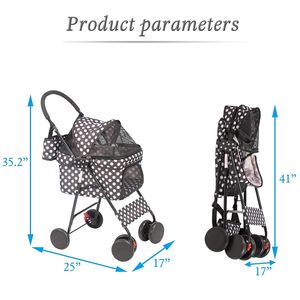 TH-PSP-182 Modern Pet Stroller <b>Supplier</b> New Model Medium Pet <b>Cats</b> American Style pet stroller <b>Carrier</b> - Product Image 2