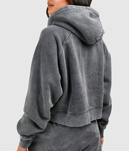 Custom Puff Print Logo Super Soft Oversized Acid washed <b>Hoodie</b> 100% Cotton Heavyweight <b>American</b> Style hoodies women - Product Image 3