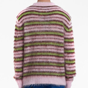 Jersey de mohair con cuello redondo de alta calidad, ropa de calle de invierno de manga larga de secado rápido, Jersey transpirable de calentamiento - Product Image 4