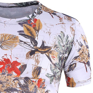 เสื้อยืดลายพื้นของผู้ชายสินค้าออกใหม่เสื้อยืดออกแบบบน2024โลโก้ตามสั่งพิมพ์ลงบนวัสดุไม้ไผ่ - Product Image 4