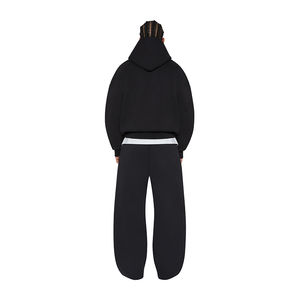 Ensembles de jogging à capuche surdimensionné de 2 pièces en coton de coupe régulière pour l'hiver survêtements pour hommes survêtements personnalisés - Product Image 3