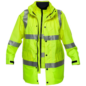 Veste de sécurité réfléchissante haute visibilité pour hommes, certifiée CE, pour travaux miniers, imperméable, pour travaux d'hiver, chantier de construction - Product Image 2