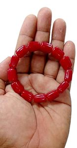 Bracelet en cristal, perles cubiques en obsidienne rouge, bracelet de 8 mm, pierre précieuse, mode, cadeau pour homme et femme, énergie - Product Image 5