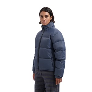 Abrigo acolchado de pana ultraligero para mujer, chaqueta con estampado de logotipo y cuello levantado, prendas de vestir exteriores cálidas a prueba de agua, técnicas acolchadas de talla grande - Product Image 5