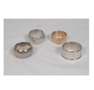 Porte-serviettes en laiton nickelé anneaux décoration de table accessoires de cuisine fournisseur d'anneau de serviette gravé de l'Inde - Product Image 4