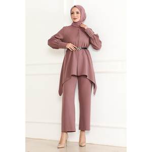 Conjunto Deportivo Casual Ajustado con Detalle de Rosas MSW19001-3, Top Largo Midi - Product Image 1