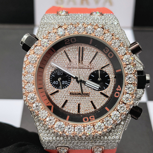 2025 hip hop top marque de luxe glacé montre plaqué or vvs moissanite diamant montres à Quartz VVS moissanite montre pour hommes - Product Image 5