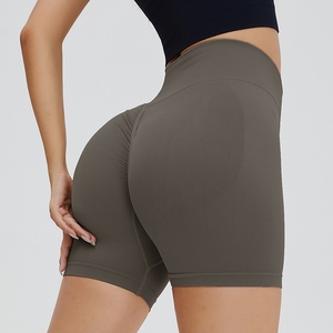 Qualité supérieure Femmes Gym Sport Yoga Shorts Sans Couture Couleur Unie Workout Fitness Scrunch Butt Lifting Plus Size - Product Image 2