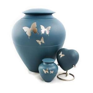 Urna Funeraria de Metal Esmaltado Marrón con Diseño de Pan de Oro, Urna Conmemorativa para Adultos Hecha a Mano, Tapa de Urna Funeraria, Fabricante OEM al por Mayor. - Product Image 4