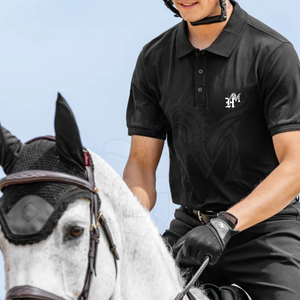 Chemise d'équitation haut de gamme pour homme 100% coton respirant et écologique pour l'entraînement, les sports de plein air et l'équitation quotidienne - Product Image 5