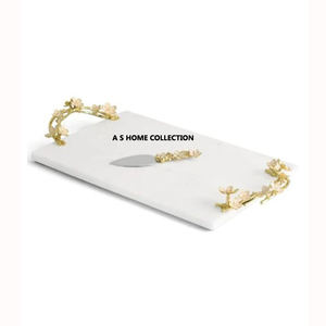 Bandeja de vidrio con espejo de Metal de estilo europeo, bandejas de servicio sostenibles para sala de estar, mesa de café para decoración del hogar, almacenamiento de frutas - Product Image 5