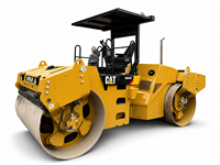 Rouleau compresseur vibrant à double tambour Caterpillar CAT CB564D d'occasion de 12,6 tonnes, certifié CE EPA, pour la construction routière, compresseur d'asphalte tandem à vendre