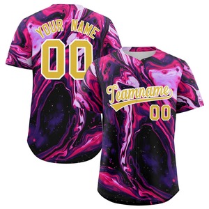 เสื้อเจอร์ซีย์เบสบอลผ้าโพลีเอสเตอร์ระบายอากาศได้ดีมีตัวเลขและชื่อ - Product Image 6