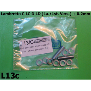 Handlebar Teleflex pins and rollers set oversized +0.2mm Lambretta <b>C</b> + <b>LC</b> + D + LD - Product Image 1