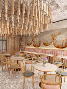 Conceptions d'intérieur de café en bois moderne Idées de décoration Conception personnalisée de meubles d'affichage de boulangerie - Product Image 6