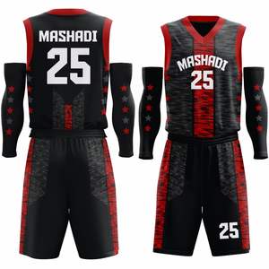 Uniformes de basket-ball pour adultes personnalisés, tissu polyester de haute qualité, vente en gros, sublimation, grande taille, respirant et anti-transpiration - Product Image 1