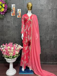 ชุด Palazo พิมพ์ลายดิจิทัลชุดปาร์ตี้ดีไซน์ใหม่ล่าสุด - Product Image 5