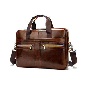 Sacs pour ordinateur portable en cuir de couleur unie de taille personnalisée pour hommes best-seller sacs pour ordinateur portable en cuir pour hommes à la mode nouveau design - Product Image 1