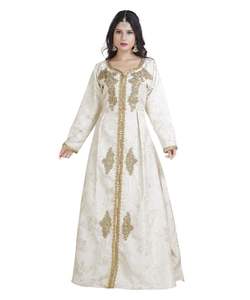 Moroccan Islamic <b>Kaftan</b> Beach Fancy Modern Floor Length Long Sleeve For <b>Women</b> <b>Dress</b> - Product Image 1