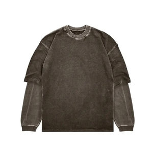 Sudaderas Extra Grandes Personalizadas de Felpa Francesa de Alta Calidad, Lavadas con Ácido, Desgastadas, para Hombre - Product Image 6