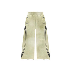 Vente en gros 100% coton 500GSM épais polaire hommes imprimés costumes deux pièces survêtement respirant survêtement rayé imprimé Boxy sweat à capuche - Product Image 4