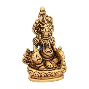 ลอร์ดคูเบอร์มั่งคั่งพระเจ้าคูเบอร์ Murti เพื่อความมั่งคั่งเงิน kuber สำหรับบ้านสำนักงานตกแต่งโชว์รูมและของขวัญ (ทอง200 GM) - Product Image 3