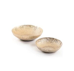 Juego de 2 cuencos de aluminio para bombones Diseño único Forma redonda Frutas secas Dátiles Cuenco para servir a precio barato - Product Image 4