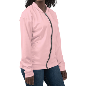 Women's Stand Collar Bomber <b>Jacket</b> Long Sleeve Full Zip-Up Quick Dry Breathable Nylon Material for Winter Season - Product Image 6